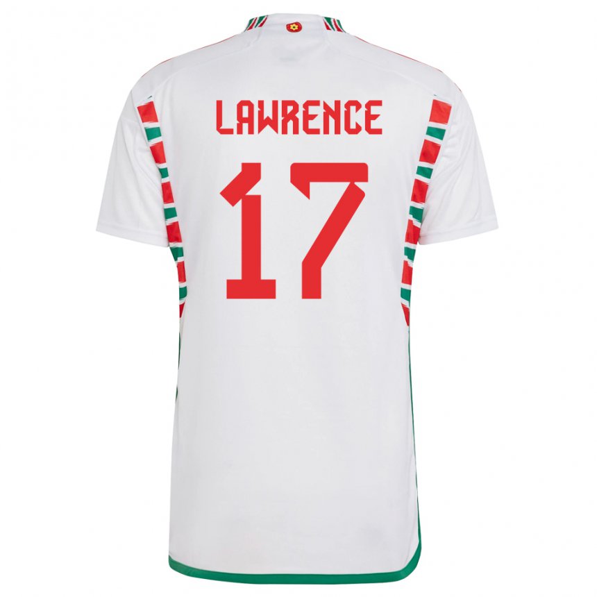 Enfant Maillot Pays De Galles Nadia Lawrence #17 Blanc Tenues Extérieur 22-24 T-shirt Suisse