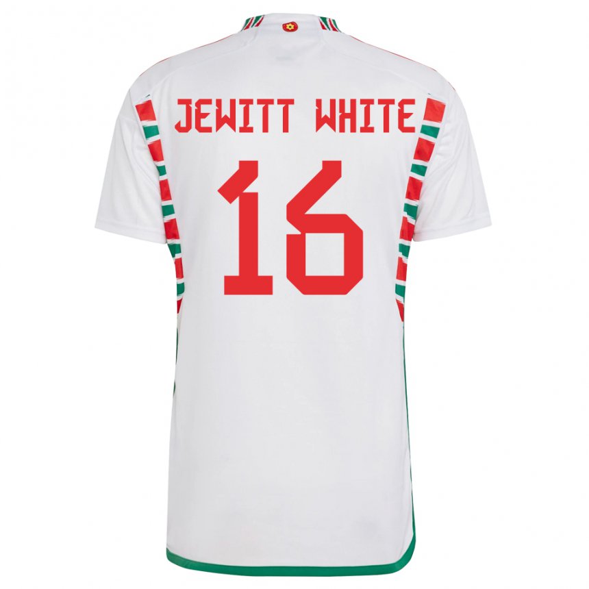 Enfant Maillot Pays De Galles Harry Jewitt White #16 Blanc Tenues Extérieur 22-24 T-shirt Suisse