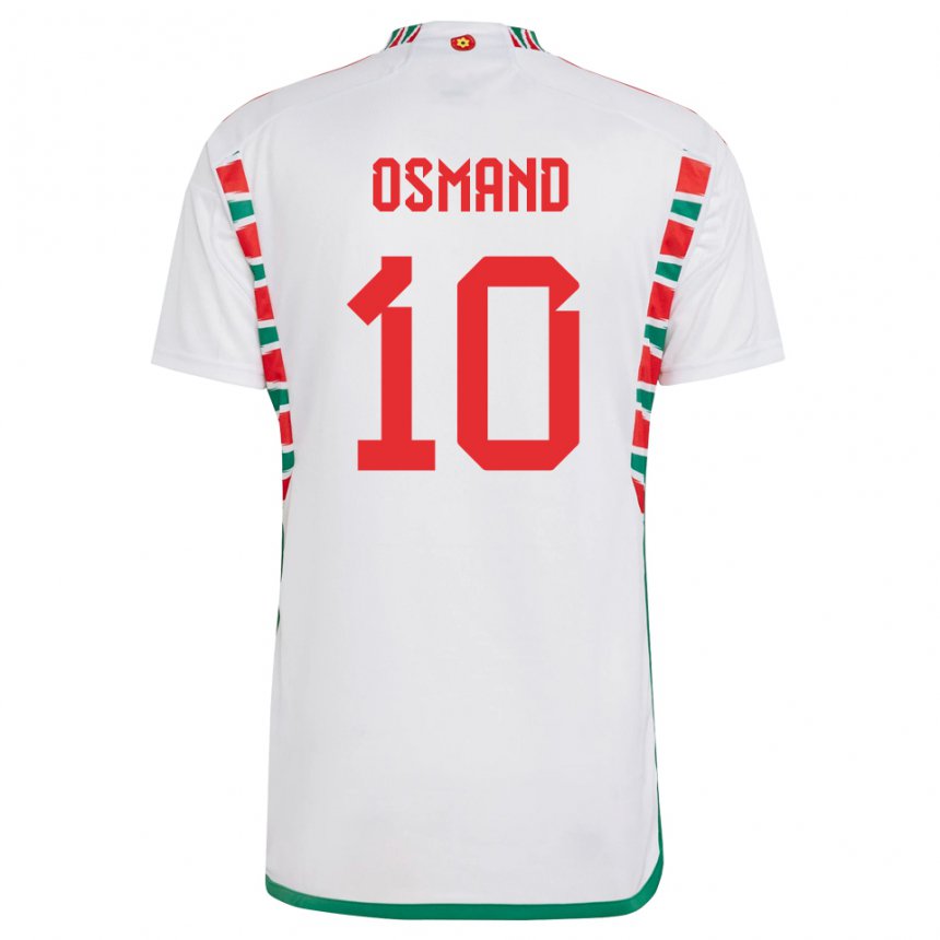 Enfant Maillot Pays De Galles Callum Osmand #10 Blanc Tenues Extérieur 22-24 T-shirt Suisse