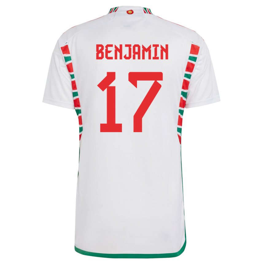 Enfant Maillot Pays De Galles Omari Benjamin #17 Blanc Tenues Extérieur 22-24 T-shirt Suisse