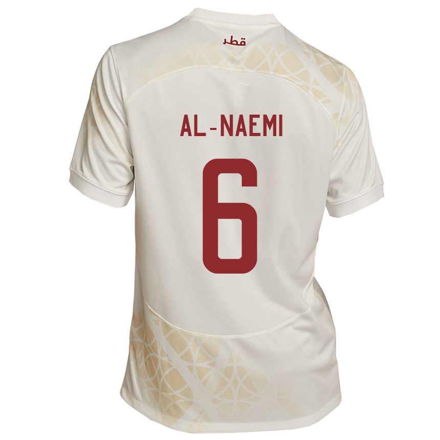 Enfant Maillot Qatar Reem Al Naemi #6 Beige Doré Tenues Extérieur 22-24 T-shirt Suisse