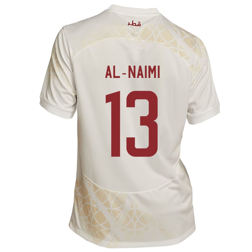 Enfant Maillot Qatar Zahra Al Naimi #13 Beige Doré Tenues Extérieur 22-24 T-shirt Suisse
