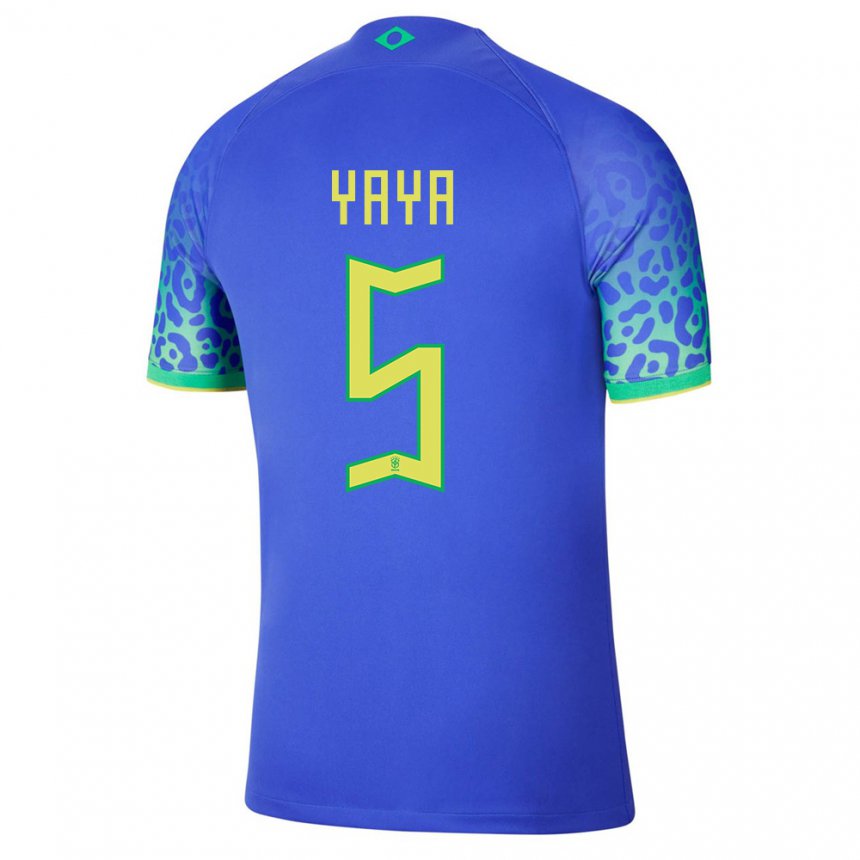Enfant Maillot Brésil Yaya #5 Bleu Tenues Extérieur 22-24 T-shirt Suisse