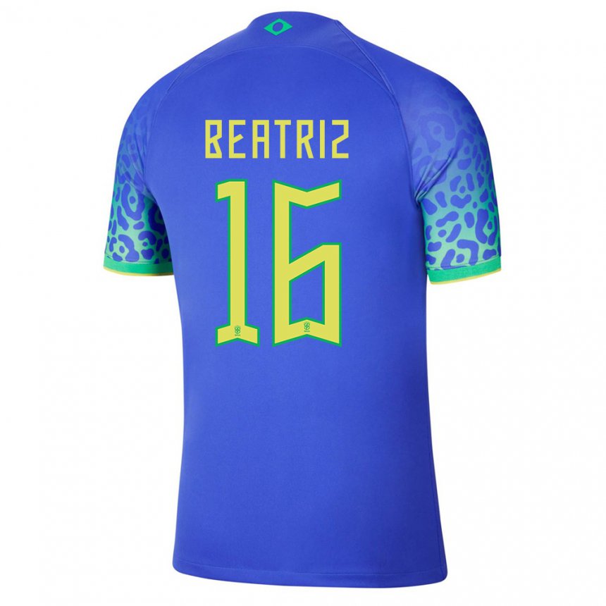 Enfant Maillot Brésil Beatriz #16 Bleu Tenues Extérieur 22-24 T-shirt Suisse