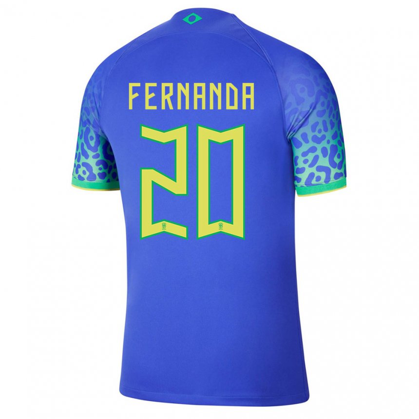 Enfant Maillot Brésil Fernanda Palermo #20 Bleu Tenues Extérieur 22-24 T-shirt Suisse