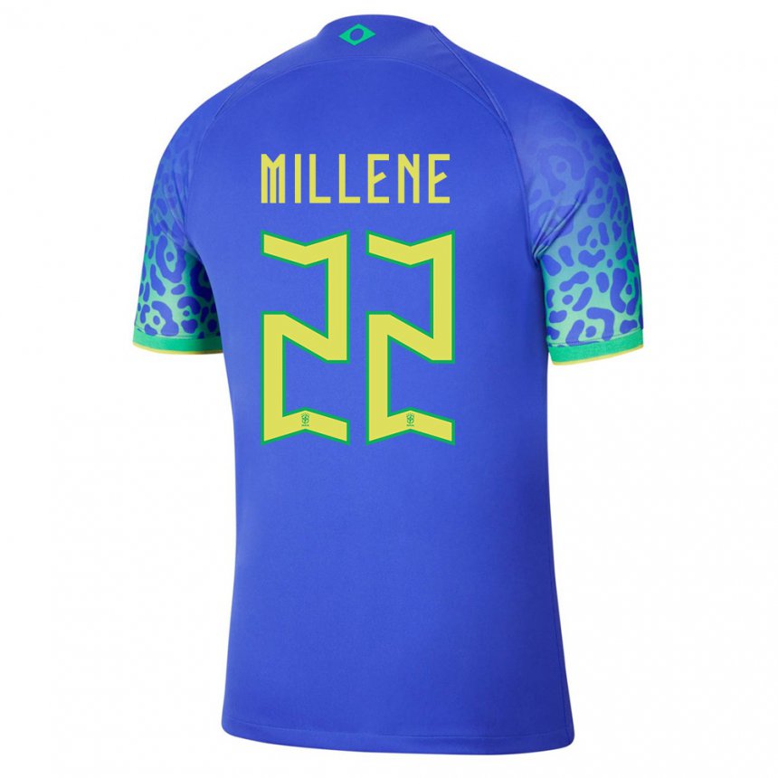 Enfant Maillot Brésil Millene #22 Bleu Tenues Extérieur 22-24 T-shirt Suisse