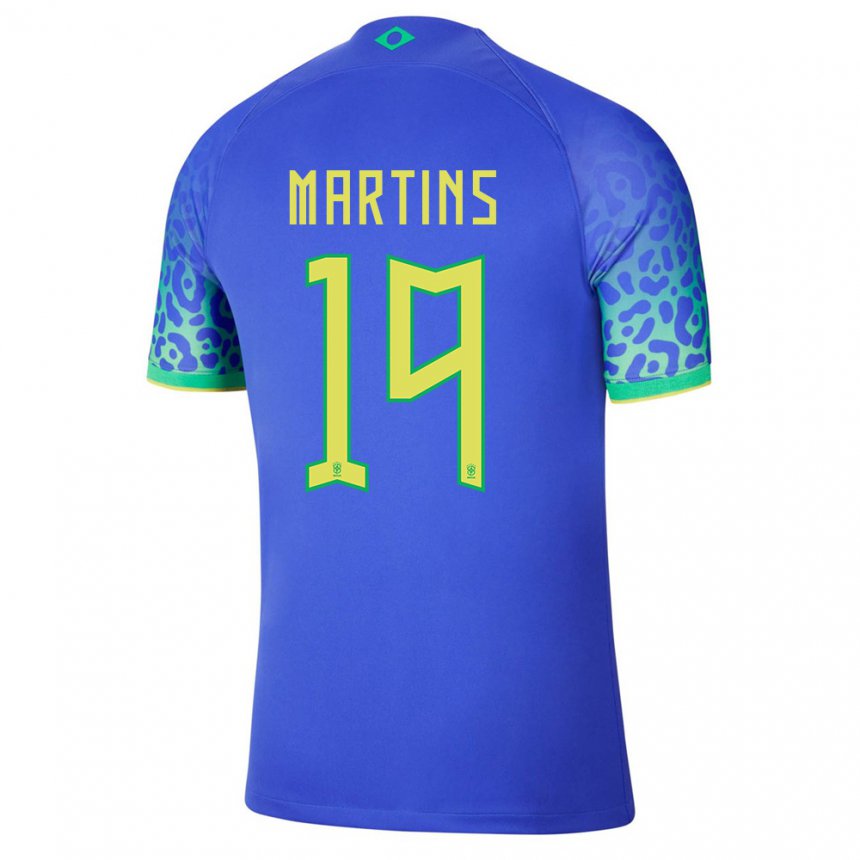 Enfant Maillot Brésil Matheus Martins #19 Bleu Tenues Extérieur 22-24 T-shirt Suisse