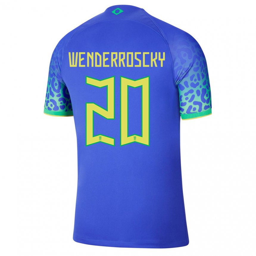 Enfant Maillot Brésil Arthur Wenderroscky #20 Bleu Tenues Extérieur 22-24 T-shirt Suisse