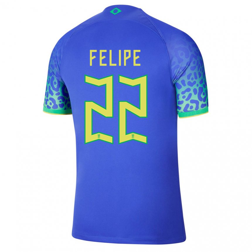 Enfant Maillot Brésil Cayo Felipe #22 Bleu Tenues Extérieur 22-24 T-shirt Suisse