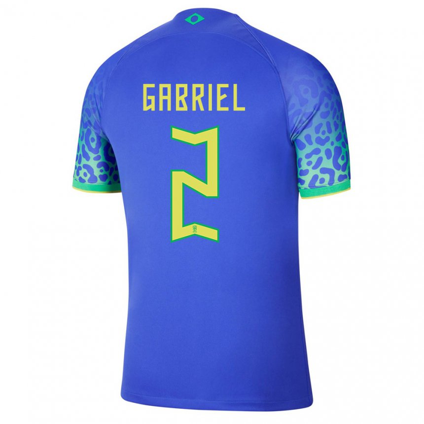 Enfant Maillot Brésil Victor Gabriel #2 Bleu Tenues Extérieur 22-24 T-shirt Suisse