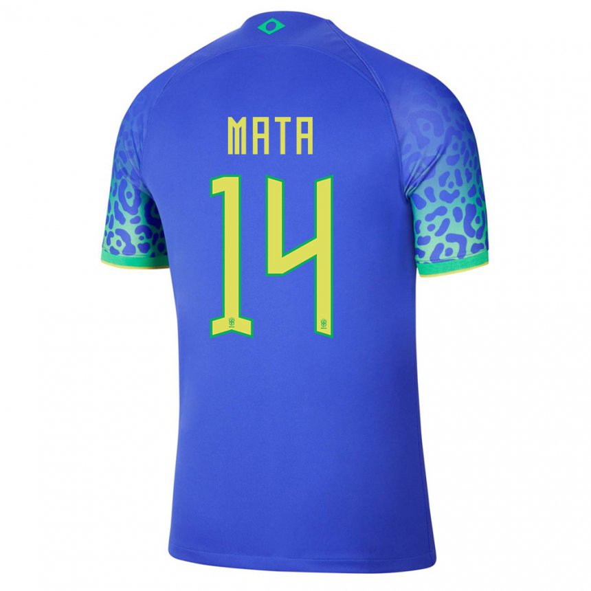 Enfant Maillot Brésil Da Mata #14 Bleu Tenues Extérieur 22-24 T-shirt Suisse