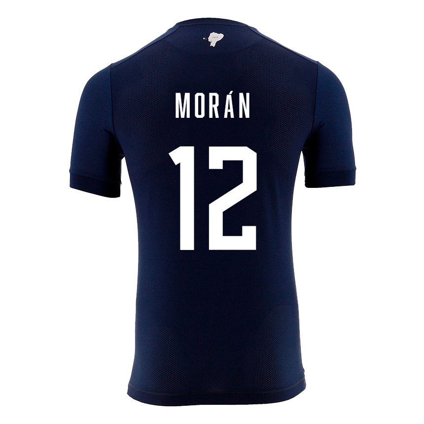 Enfant Maillot Équateur Andrea Moran #12 Bleu Marine Tenues Extérieur 22-24 T-shirt Suisse