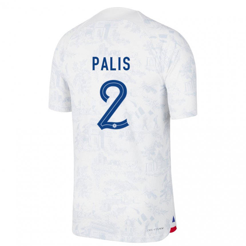 Enfant Maillot France Ella Palis #2 Blanc Bleu  Tenues Extérieur 22-24 T-shirt Suisse