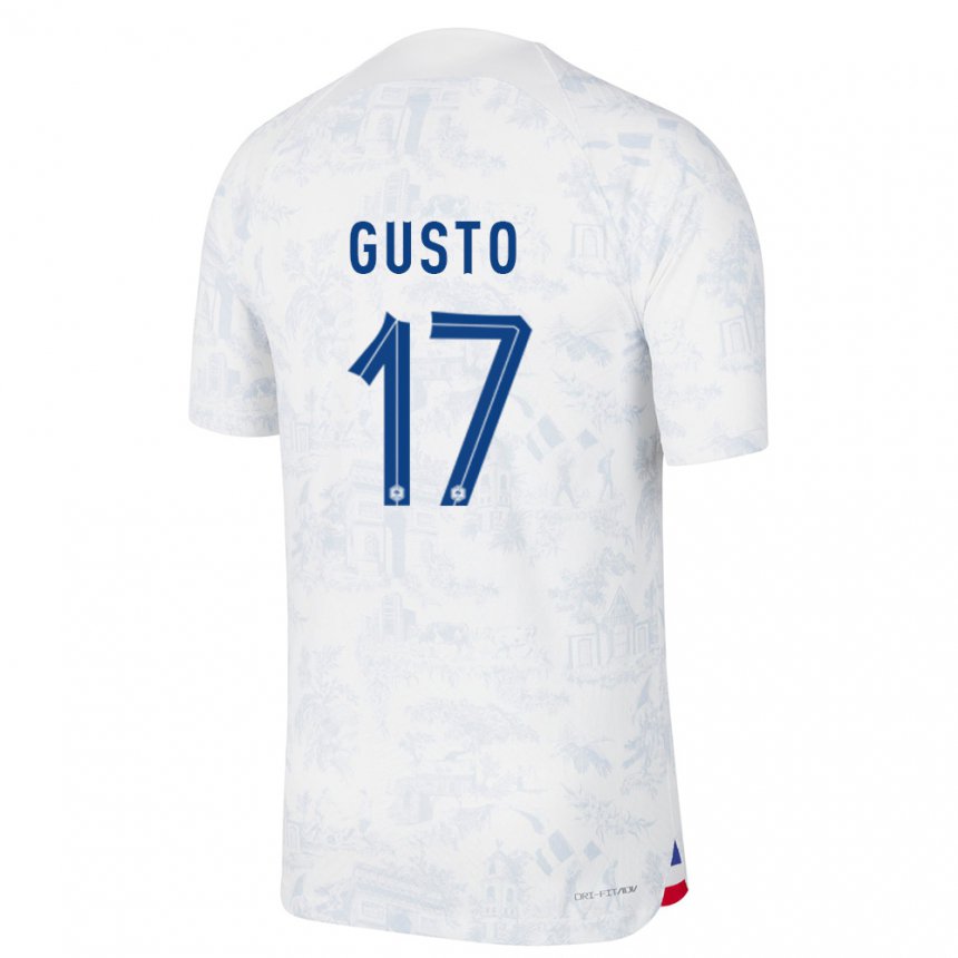 Enfant Maillot France Malo Gusto #17 Blanc Bleu  Tenues Extérieur 22-24 T-shirt Suisse