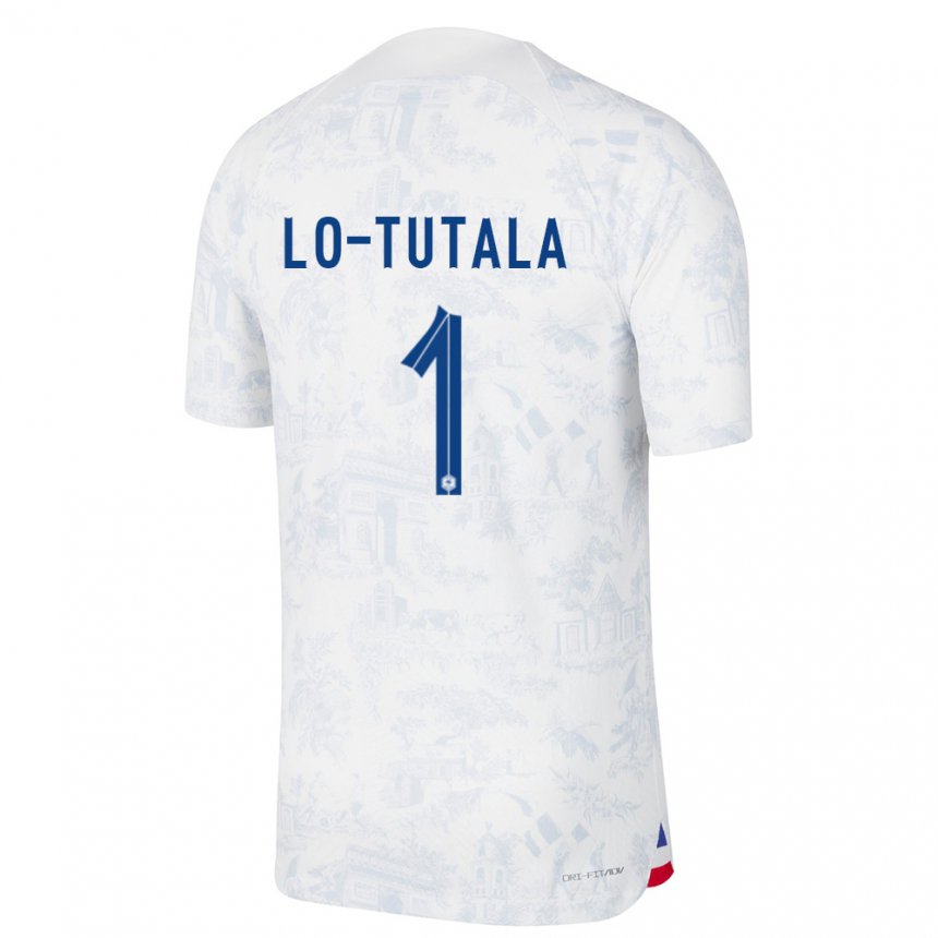 Enfant Maillot France Thimothee Lo Tutala #1 Blanc Bleu  Tenues Extérieur 22-24 T-shirt Suisse