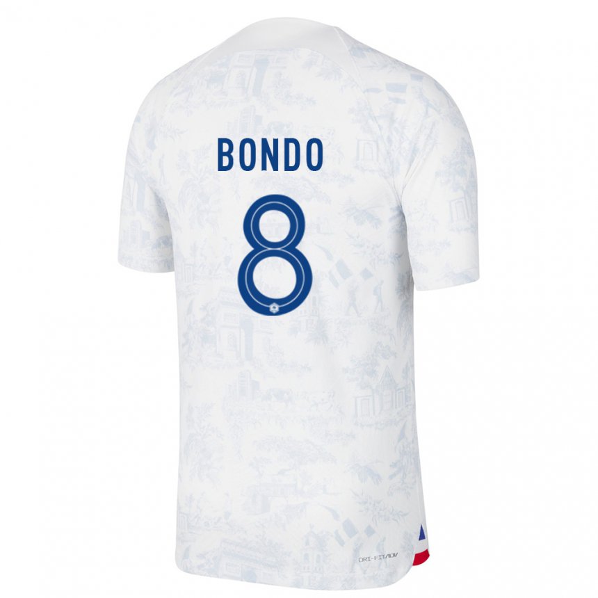 Enfant Maillot France Warren Bondo #8 Blanc Bleu  Tenues Extérieur 22-24 T-shirt Suisse