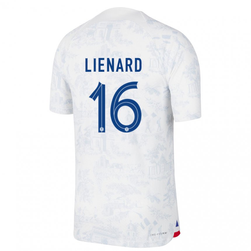 Enfant Maillot France Yann Lienard #16 Blanc Bleu  Tenues Extérieur 22-24 T-shirt Suisse