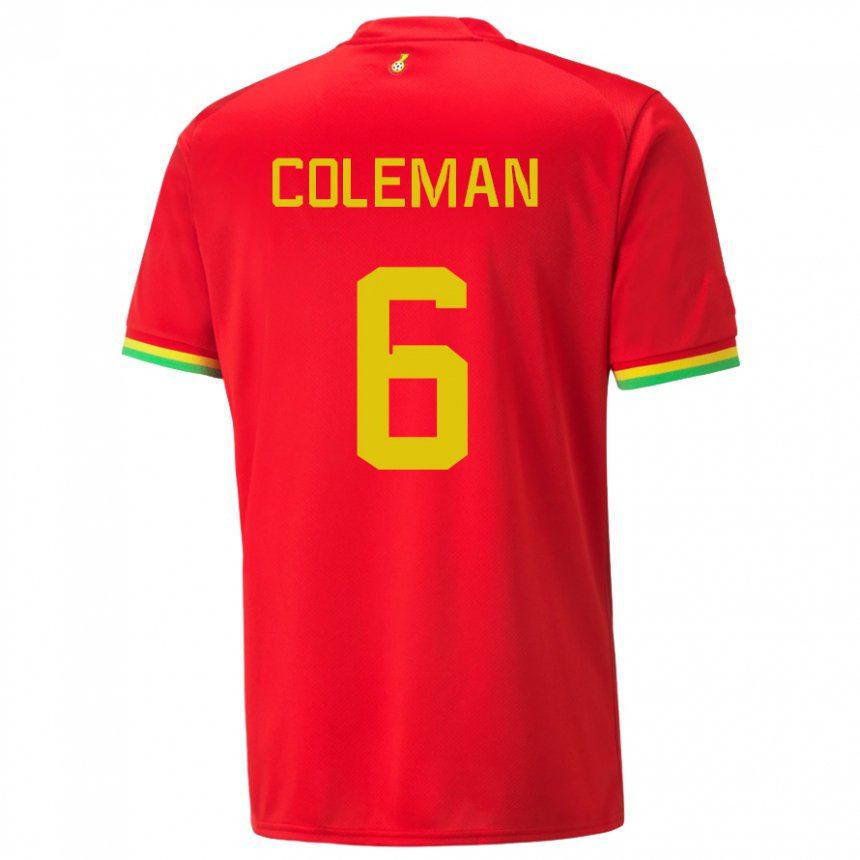 Enfant Maillot Ghana Ellen Coleman #6 Rouge Tenues Extérieur 22-24 T-shirt Suisse