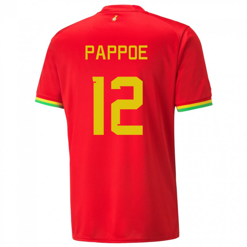 Enfant Maillot Ghana Isaac Pappoe #12 Rouge Tenues Extérieur 22-24 T-shirt Suisse