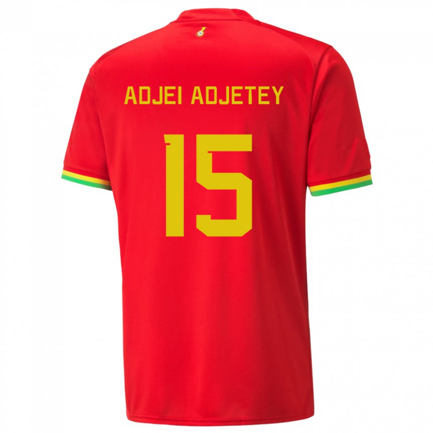 Kinder Ghanaische Jonas Adjei Adjetey #15 Rot Auswärtstrikot Trikot 22-24 T-shirt Schweiz