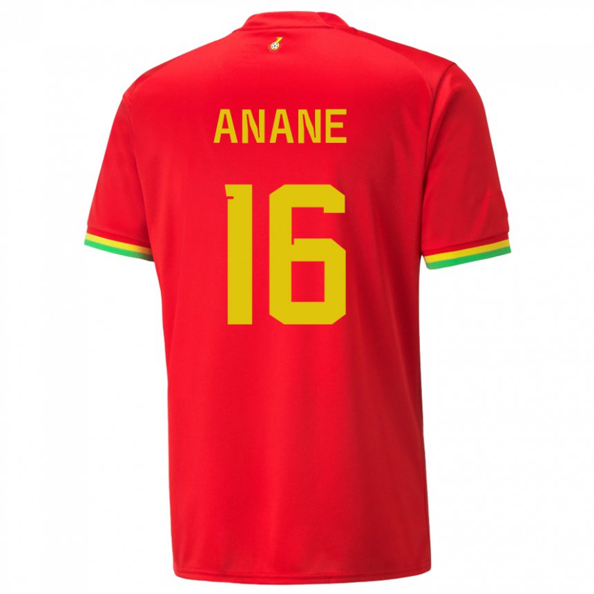 Enfant Maillot Ghana Vincent Anane #16 Rouge Tenues Extérieur 22-24 T-shirt Suisse