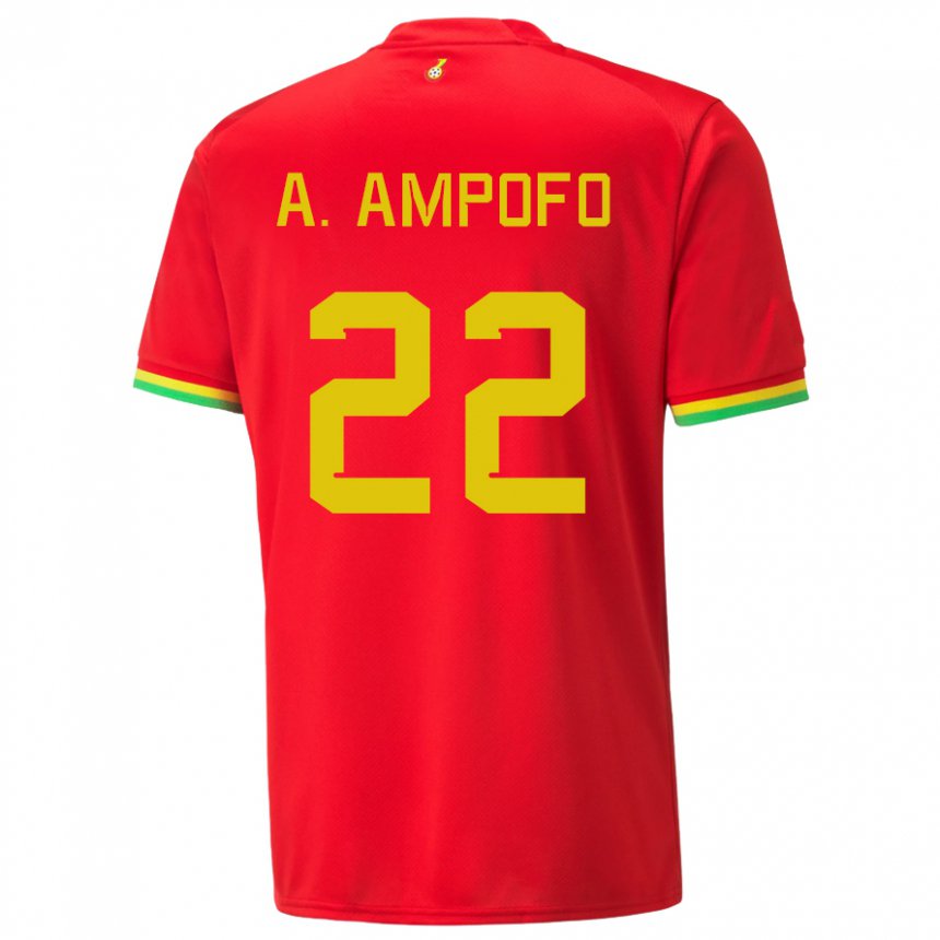 Kinder Ghanaische Eugene Amankwah Ampofo #22 Rot Auswärtstrikot Trikot 22-24 T-shirt Schweiz