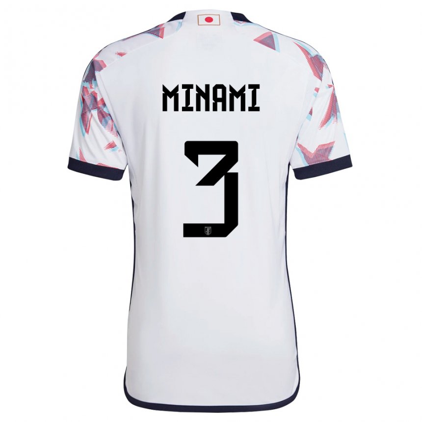 Enfant Maillot Japon Moeka Minami #3 Blanc Tenues Extérieur 22-24 T-shirt Suisse
