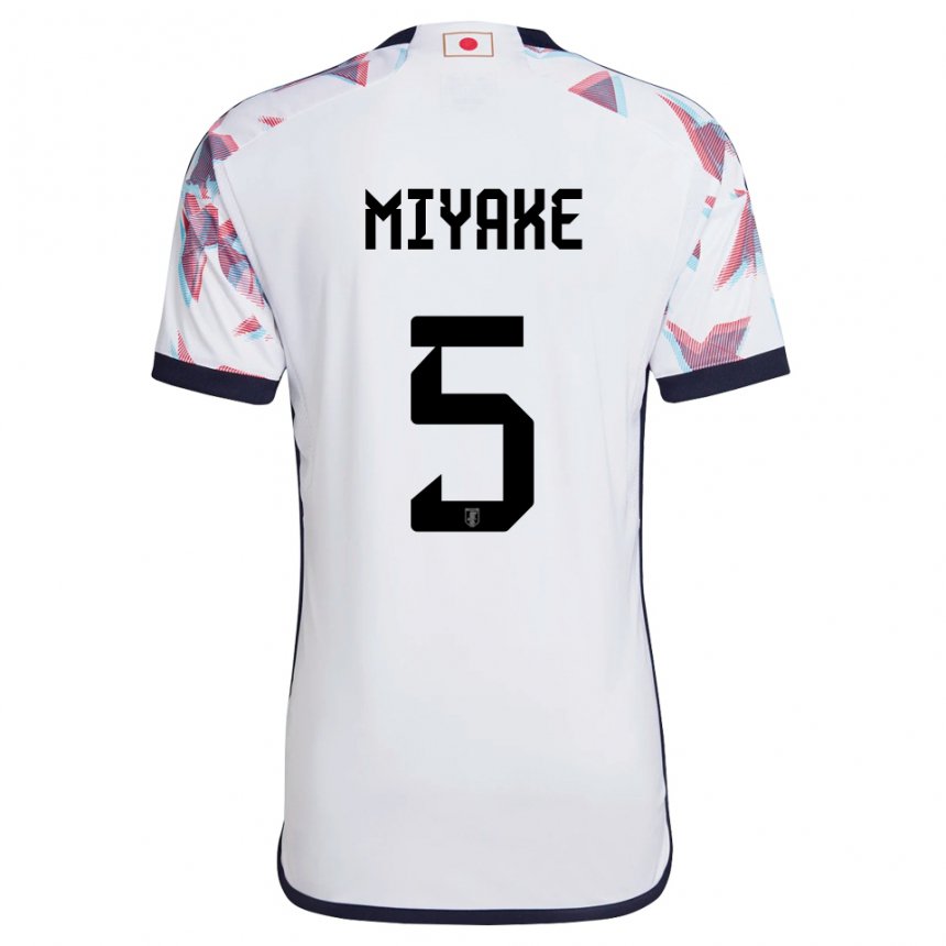 Kinder Japanische Shiori Miyake #5 Weiß Auswärtstrikot Trikot 22-24 T-shirt Schweiz