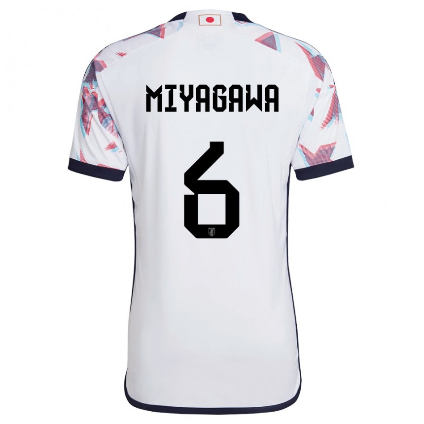 Enfant Maillot Japon Asato Miyagawa #6 Blanc Tenues Extérieur 22-24 T-shirt Suisse