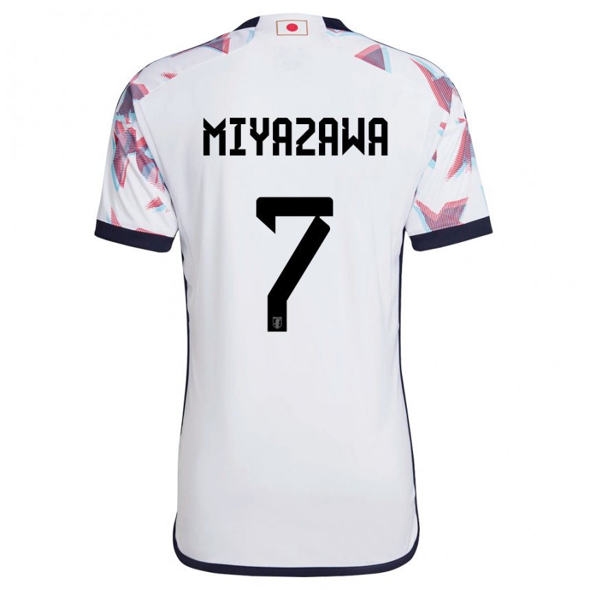 Enfant Maillot Japon Hinata Miyazawa #7 Blanc Tenues Extérieur 22-24 T-shirt Suisse