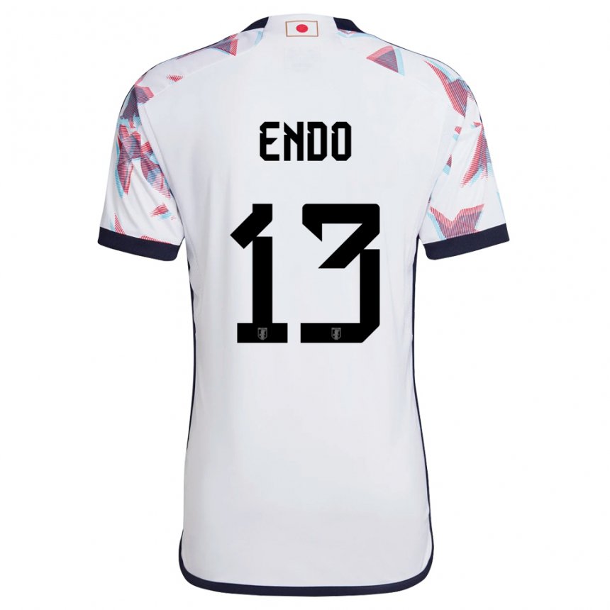 Enfant Maillot Japon Jun Endo #13 Blanc Tenues Extérieur 22-24 T-shirt Suisse