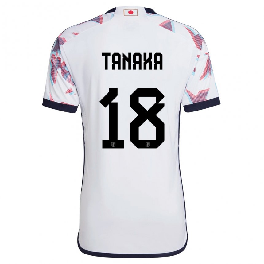 Enfant Maillot Japon Momoko Tanaka #18 Blanc Tenues Extérieur 22-24 T-shirt Suisse