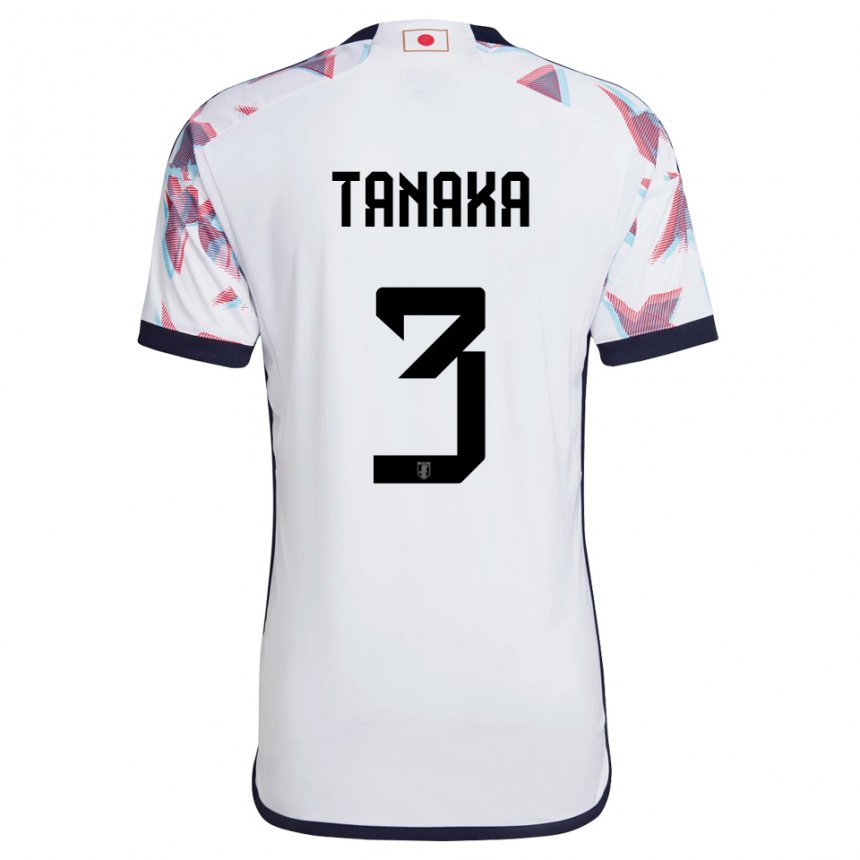 Enfant Maillot Japon Hayato Tanaka #3 Blanc Tenues Extérieur 22-24 T-shirt Suisse