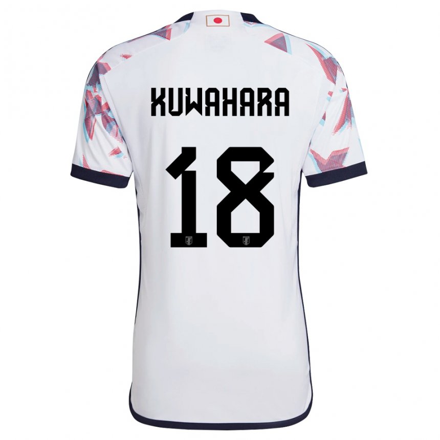 Enfant Maillot Japon Rikuto Kuwahara #18 Blanc Tenues Extérieur 22-24 T-shirt Suisse