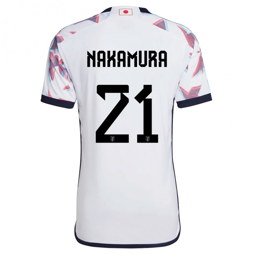 Enfant Maillot Japon Jiro Nakamura #21 Blanc Tenues Extérieur 22-24 T-shirt Suisse