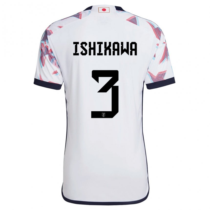 Kinder Japanische Seita Ishikawa #3 Weiß Auswärtstrikot Trikot 22-24 T-shirt Schweiz