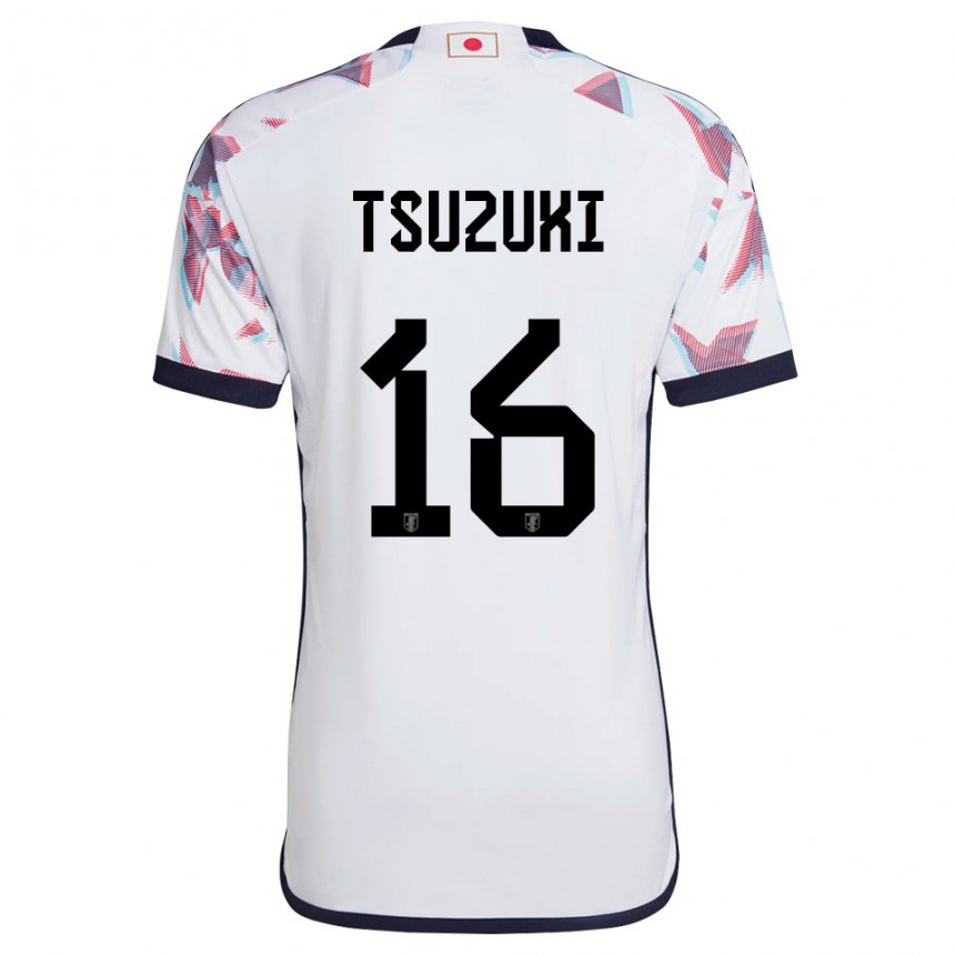 Enfant Maillot Japon Shunta Tsuzuki #16 Blanc Tenues Extérieur 22-24 T-shirt Suisse