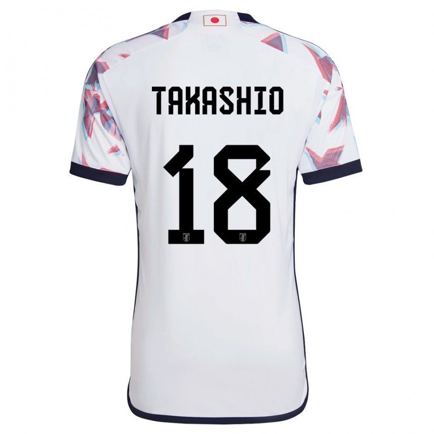 Enfant Maillot Japon Hayase Takashio #18 Blanc Tenues Extérieur 22-24 T-shirt Suisse