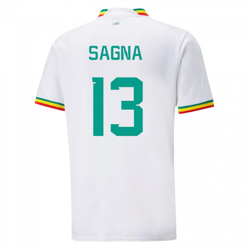 Herren Senegalesische Jeannette Sagna #13 Weiß Heimtrikot Trikot 22-24 T-shirt Schweiz