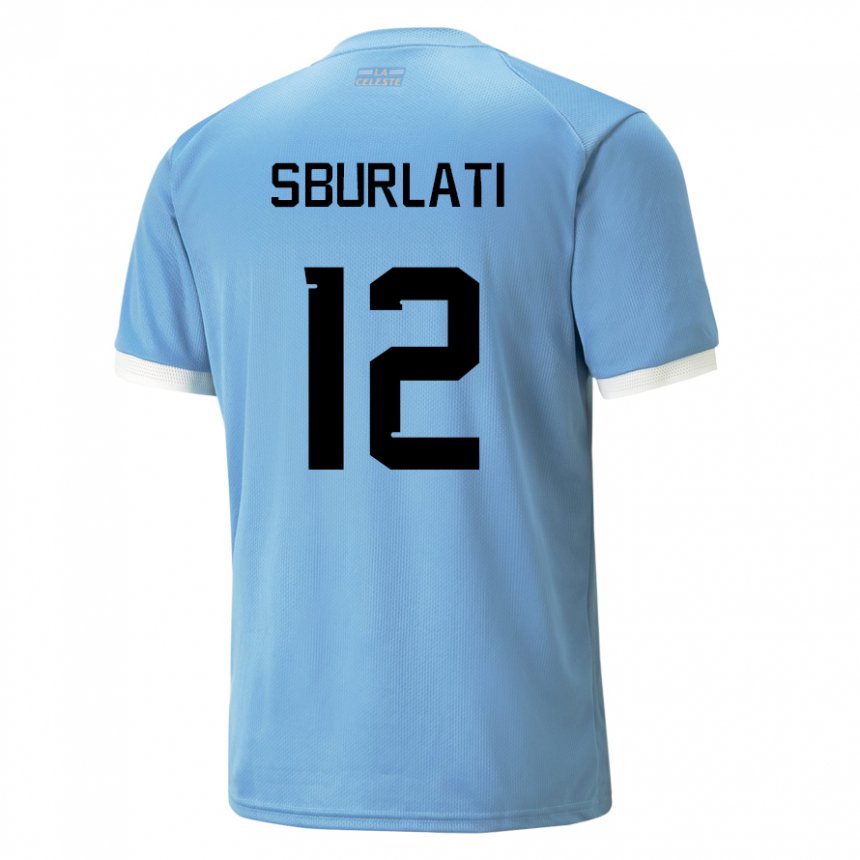Homme Maillot Uruguay Vanina Sburlati #12 Bleu Tenues Domicile 22-24 T-shirt Suisse