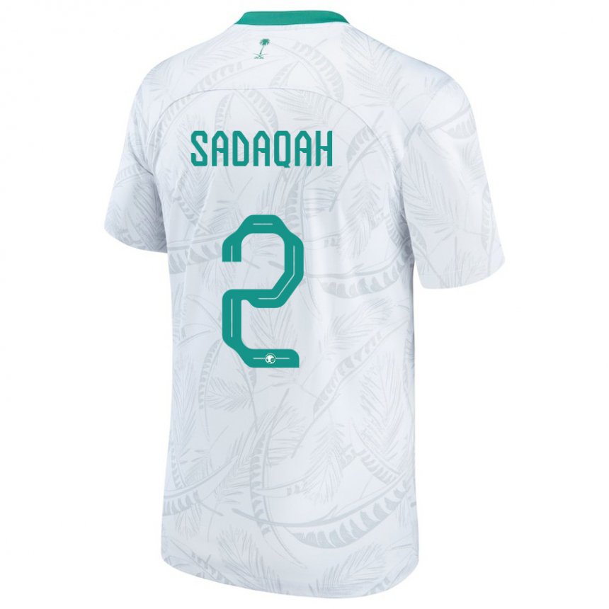 Herren Saudi-arabische Bayan Sadaqah #2 Weiß Heimtrikot Trikot 22-24 T-shirt Schweiz