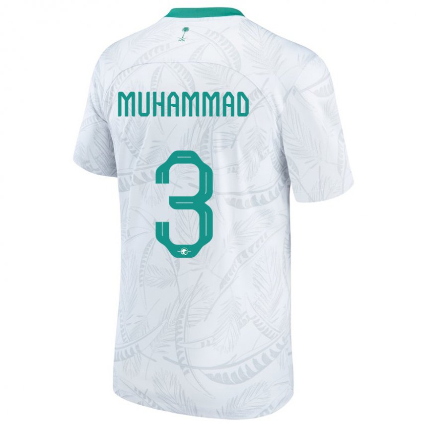 Herren Saudi-arabische Lin Muhammad #3 Weiß Heimtrikot Trikot 22-24 T-shirt Schweiz