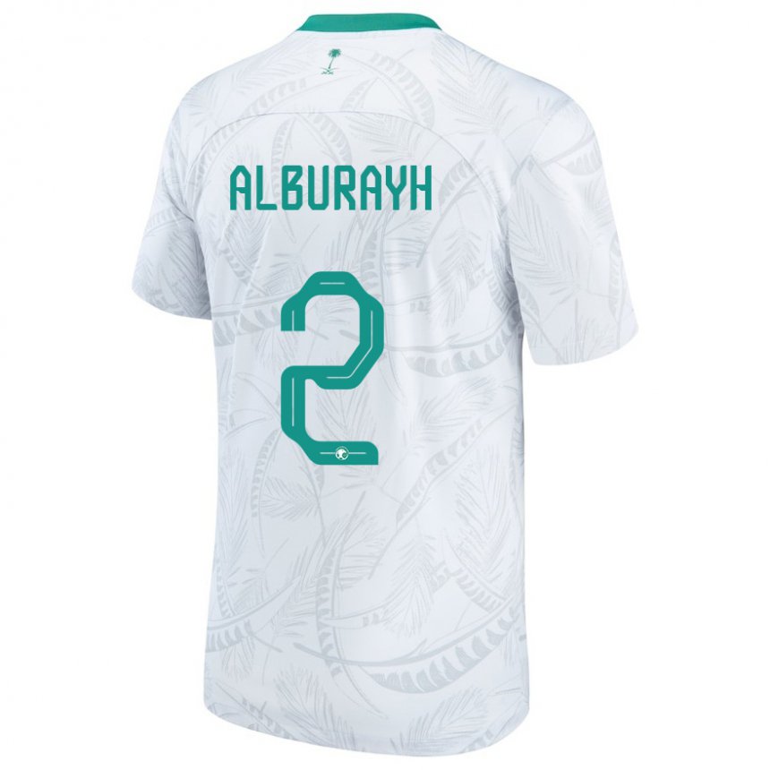 Herren Saudi-arabische Mahmood Alburayh #2 Weiß Heimtrikot Trikot 22-24 T-shirt Schweiz