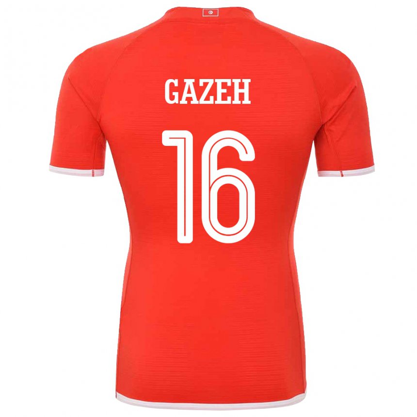 Herren Tunesische Raed Gazeh #16 Rot Heimtrikot Trikot 22-24 T-shirt Schweiz