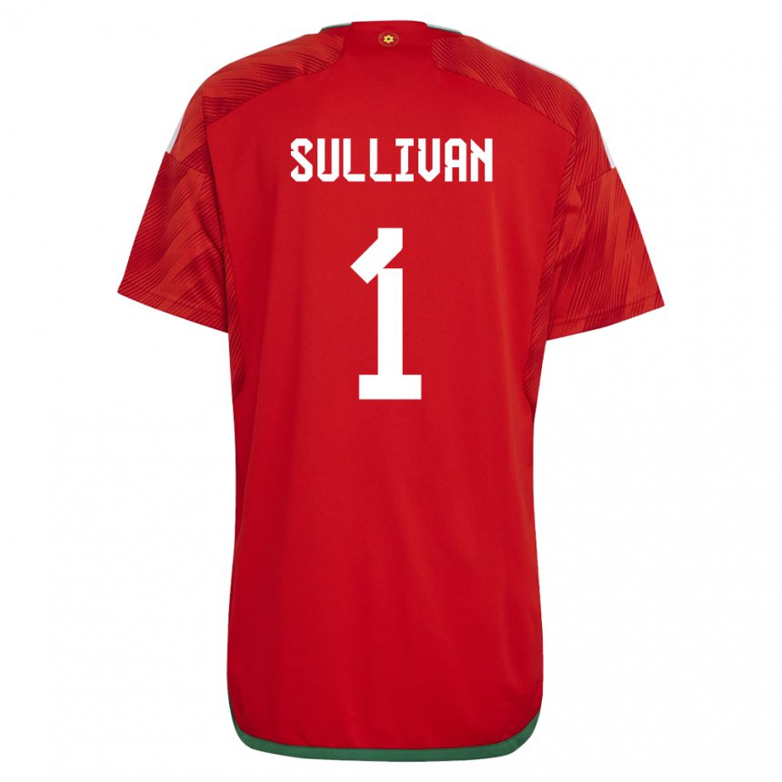 Homme Maillot Pays De Galles Laura O Sullivan #1 Rouge Tenues Domicile 22-24 T-shirt Suisse