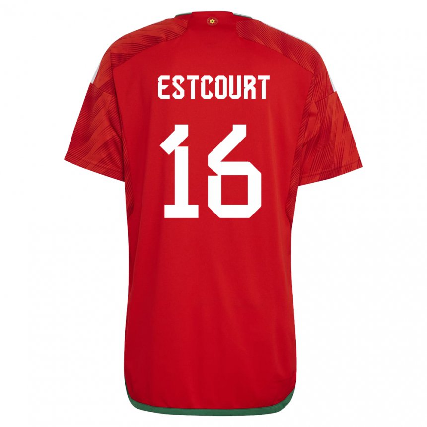 Herren Walisische Charlotte Estcourt #16 Rot Heimtrikot Trikot 22-24 T-shirt Schweiz