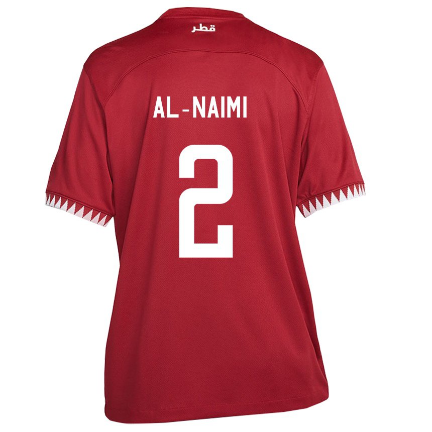Herren Katarische Amna Al Naimi #2 Kastanienbraun Heimtrikot Trikot 22-24 T-shirt Schweiz
