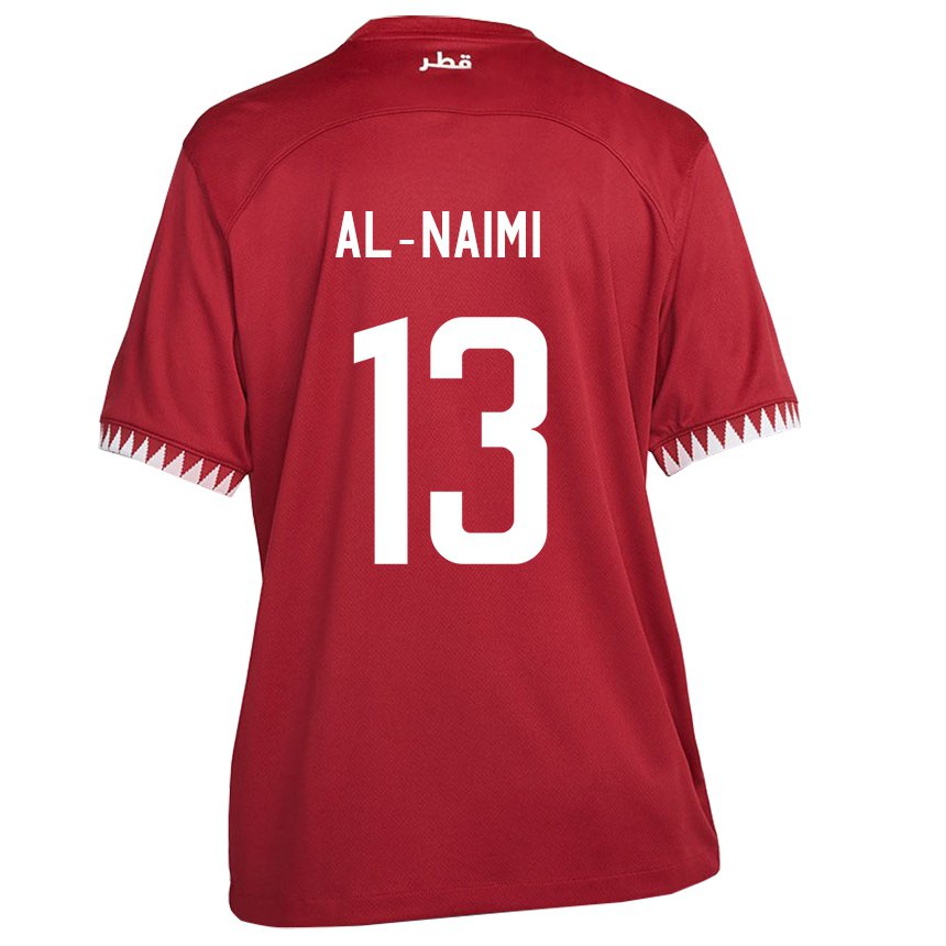 Homme Maillot Qatar Zahra Al Naimi #13 Bordeaux Tenues Domicile 22-24 T-shirt Suisse