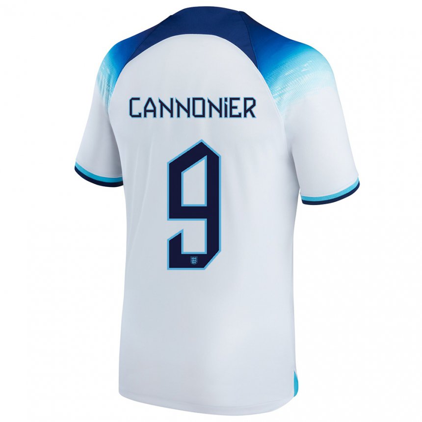 Homme Maillot Angleterre Oakley Cannonier #9 Blanc Bleu  Tenues Domicile 22-24 T-shirt Suisse