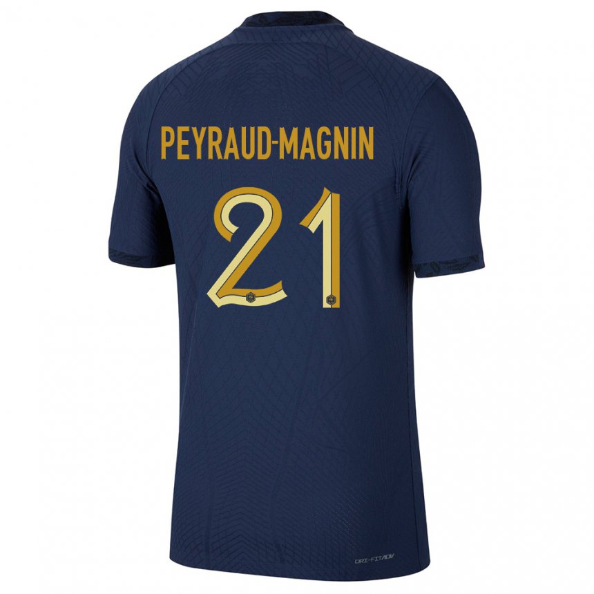 Homme Maillot France Pauline Peyraud Magnin #21 Bleu Marine Tenues Domicile 22-24 T-shirt Suisse